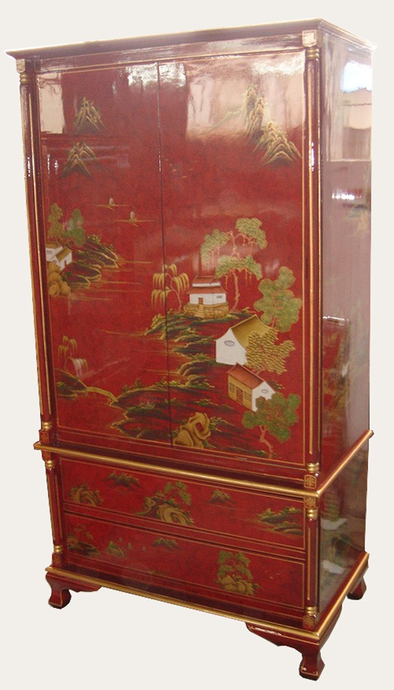 Schrank rot lackiert meubles labaiedhalong.com Schrank rot