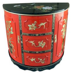 Commode chinoise rouge