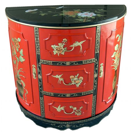 Commode chinoise rouge