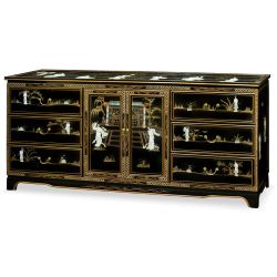 Chinese Buffet high gloss with 2 doors and 6 drawers