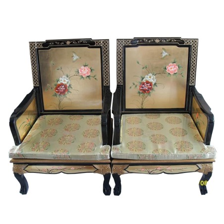 Fauteuil chinois laqués - Prix à l'unité