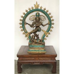 Statue bouddha Shiva comme Nataraja en bronze