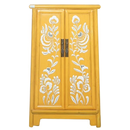 Armoire chinoise oblique jaune