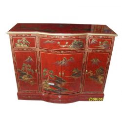 Chinese Buffet arched red lacquer