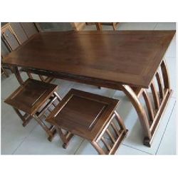 Table-chinese elm with 4 chairs