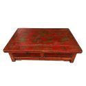 Table de salon chinoise antique rouge