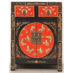 Meuble d'appoint chinois motifs papillons