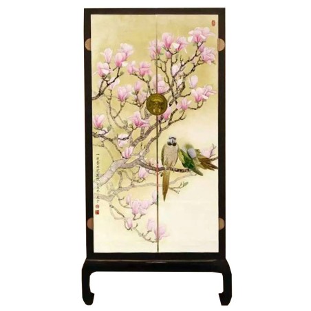 Armoire chinoise laquée pied opium