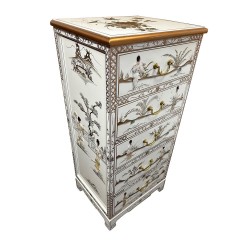 Commode chinoise laquée 5 tiroirs