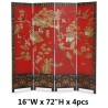 Paravent chinois laque rouge et noire