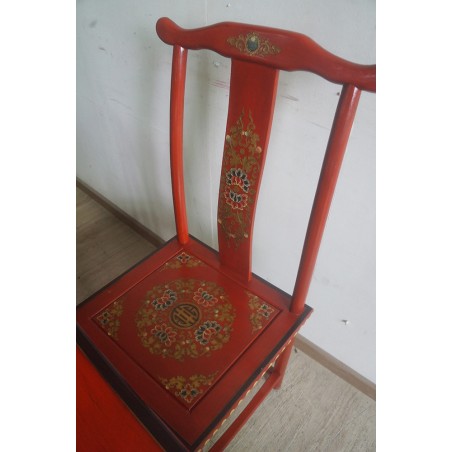 Chaise tibétaine en bonnet de lettré