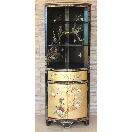 Vitrine d'angle chinoise