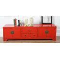 Meuble TV chinois rouge 1M80