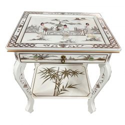 Console chinese lacquered round