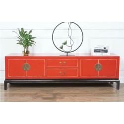 Meuble TV rouge 183x46x53