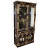 Vitrine chinoise laque noire nacres incrustées