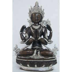 Statue buddha bronze gemalt