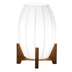Lampe japonaise sur pieds en bois