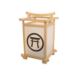 Lampe japonaise naturelle dessin torii