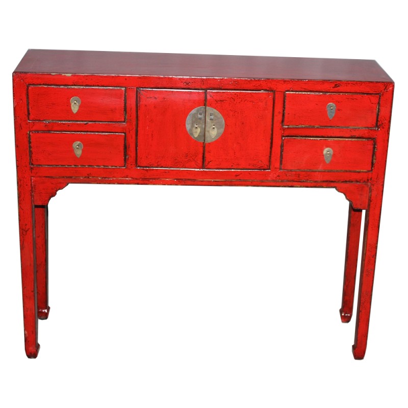 Console chinoise ancienne rouge 