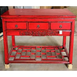 Console chinoise rouge