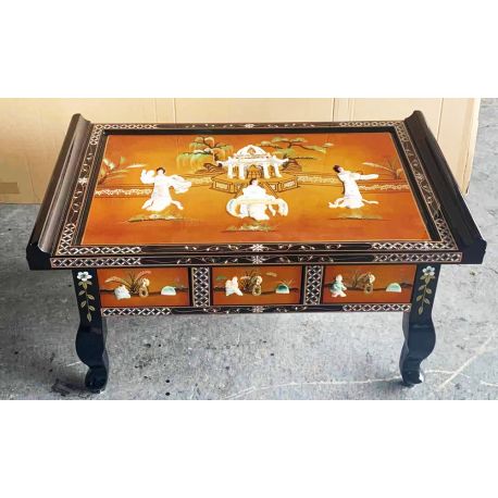 Table chinoise de salon à queue d'oiseau 