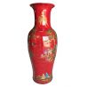 Large chinese vase-red hand painted