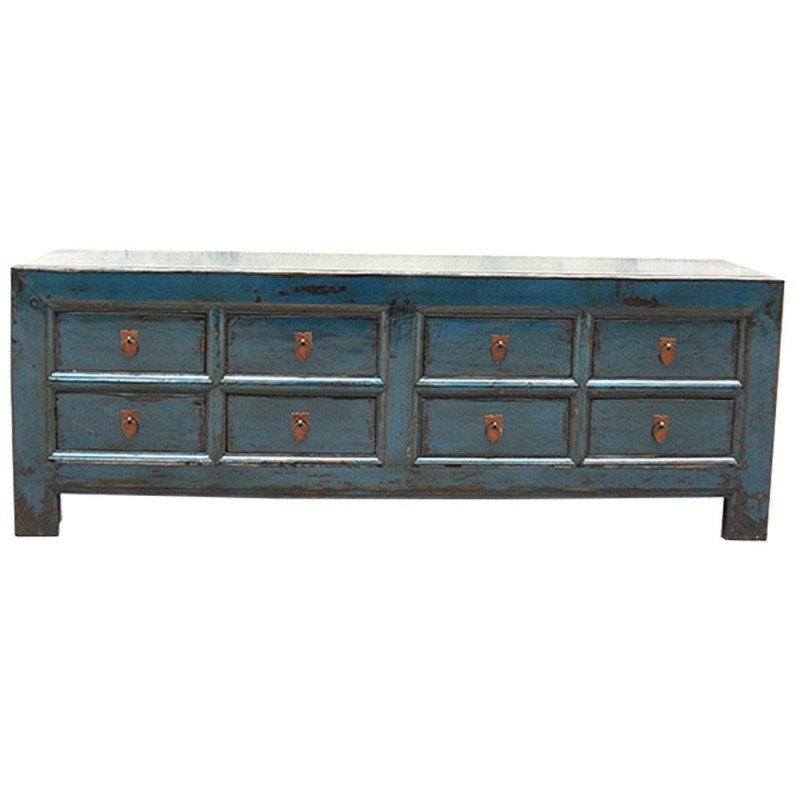 Commode chinoise 8 tiroirs bleu Commode chinoise 8 tiroirs bleu