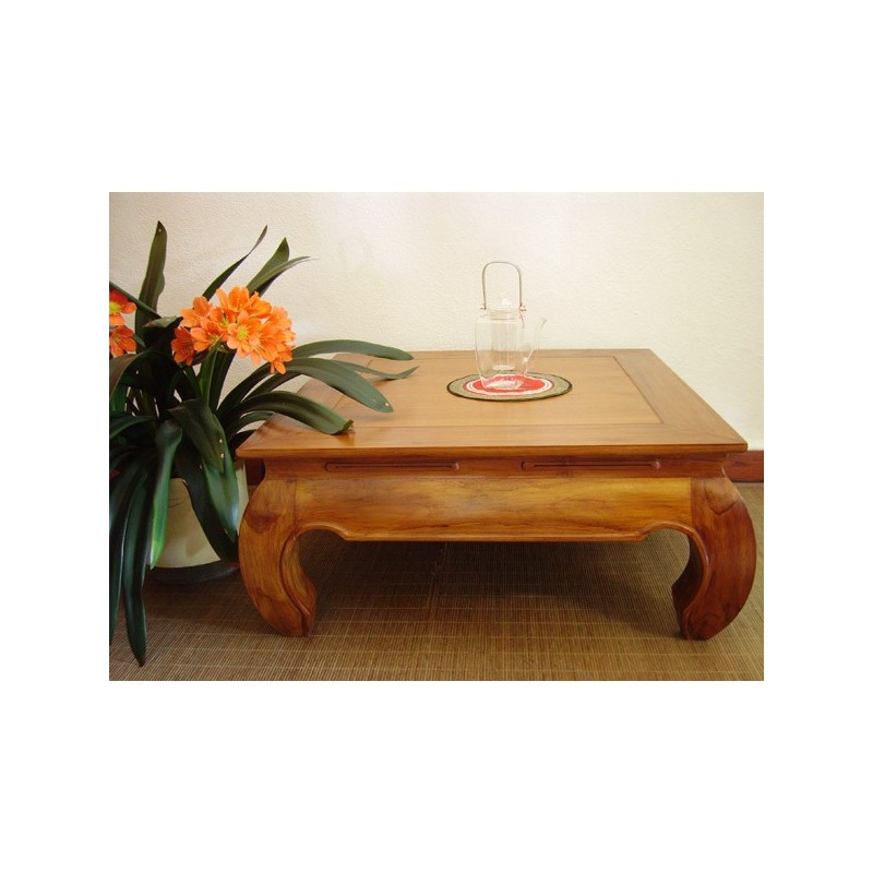 Table opium indonésienne carrée Table opium indonésienne carrée