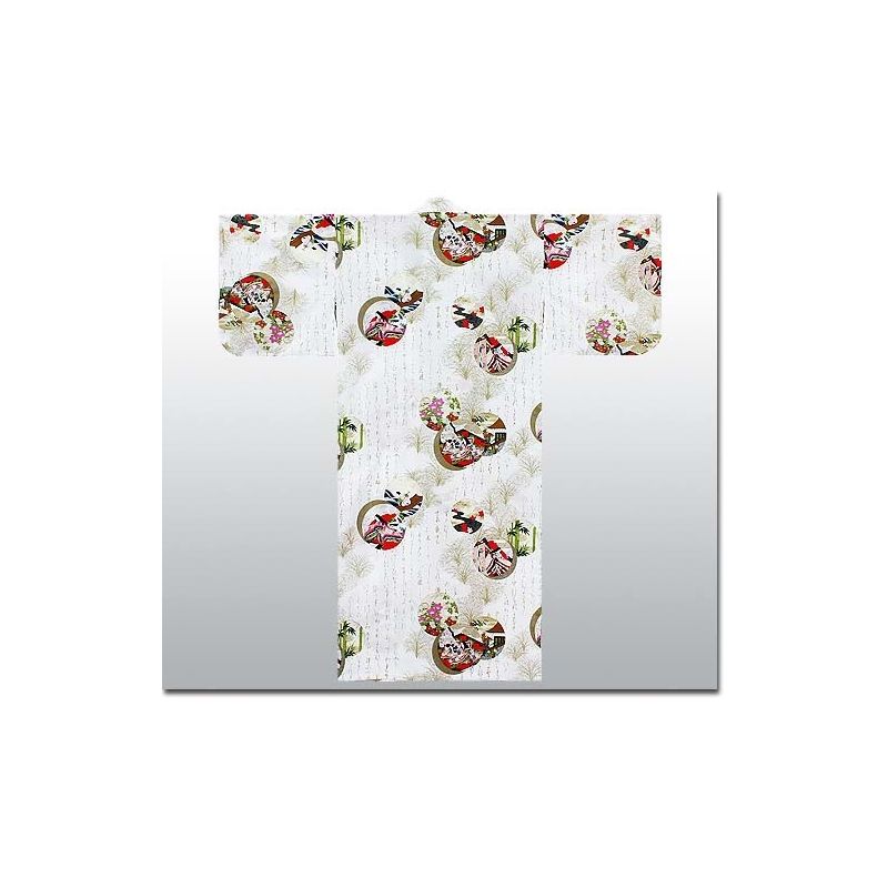 Kimono japonais coton blanc 