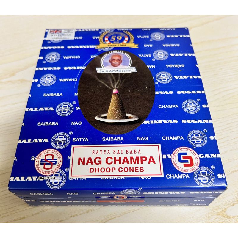 Cônes d'encens Satya Sai Baba Nag Champa - Dhoop Cônes d'encens Satya Sai Baba Nag Champa - Dhoop