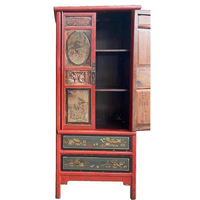 Armoire chinoise antique peintures d'origine Armoire chinoise antique peintures d'origine