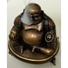Statue de Bouddha rieur en bronze