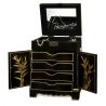 Boîte à bijoux chinoise laque noire avec incrustations de nacre