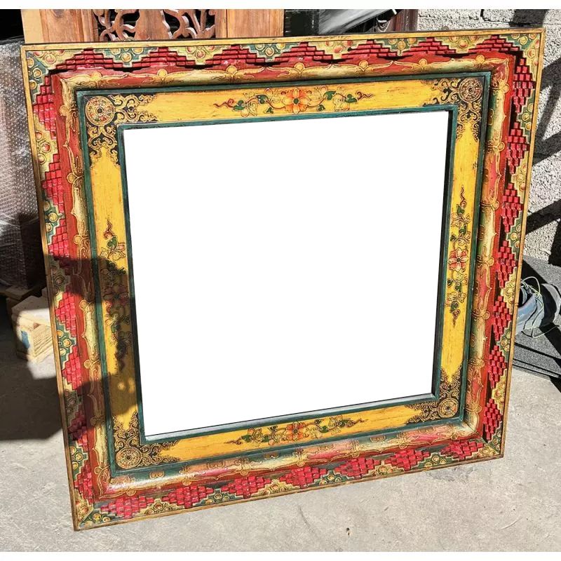 Miroir tibétain 90x90 Miroir tibétain 90x90