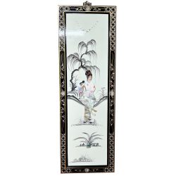 Tableau laquéincrusté nacre