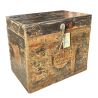 Coffre tibétain ancien des oiseaux de paradis