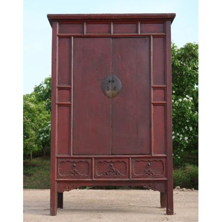 Grande armoire de mariage chinoise ancienne