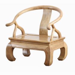 Fauteuil chinois fer à cheval en essence d'orme naturel