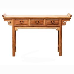 Console fabriquée artisanalement en orme sur mesure