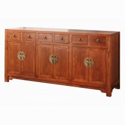 Buffet chinois en orme naturel