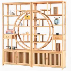 Etagère chinoise avec portes sculptées