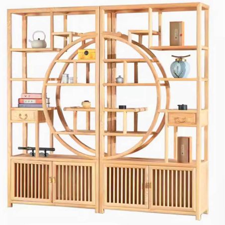 Etagère chinoise avec portes sculptées