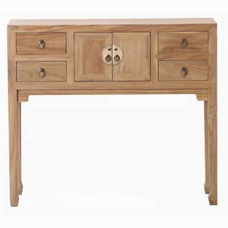 Console chinoise en orme brut