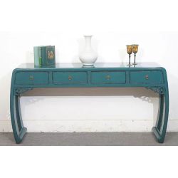 Console chinoise bleuepieds ajourés