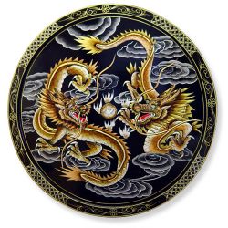 Tableau chinois laqué des dragons de la cité impériale