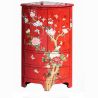 Meuble d'angle laque rouge motifs au choix