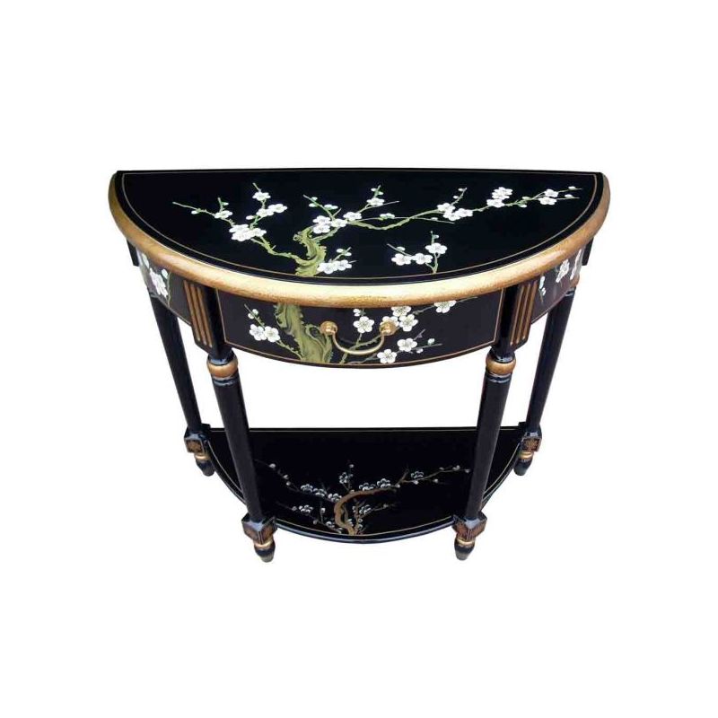 Console chinoise demi-lune Console chinoise demi-lune