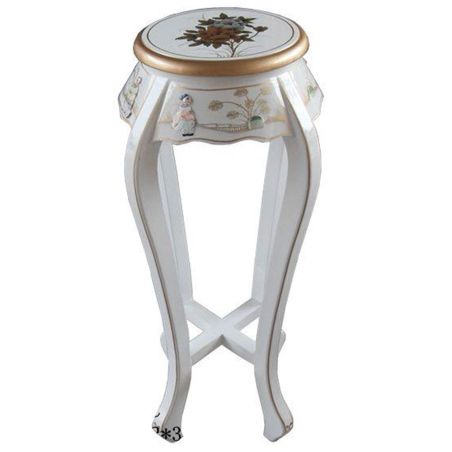 Console chinoise laque blanche