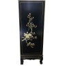 Armoire chinoise laquée avec incrustations de personnages en jade